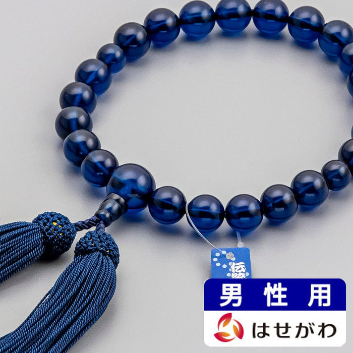 数珠 数珠 サファイヤブルーアンバー 共仕立正絹松房 特徴 1