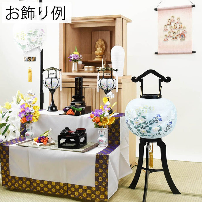盆提灯 回転 11号 松印 黒塗青菊 特徴 2