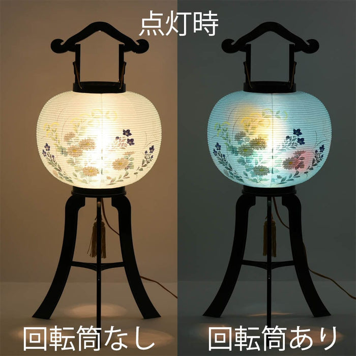 盆提灯 回転 11号 松印 黒塗青菊 2個セット 特徴 5