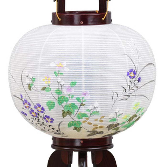 盆提灯 回転 芙蓉 9寸 紫檀調 特徴 3