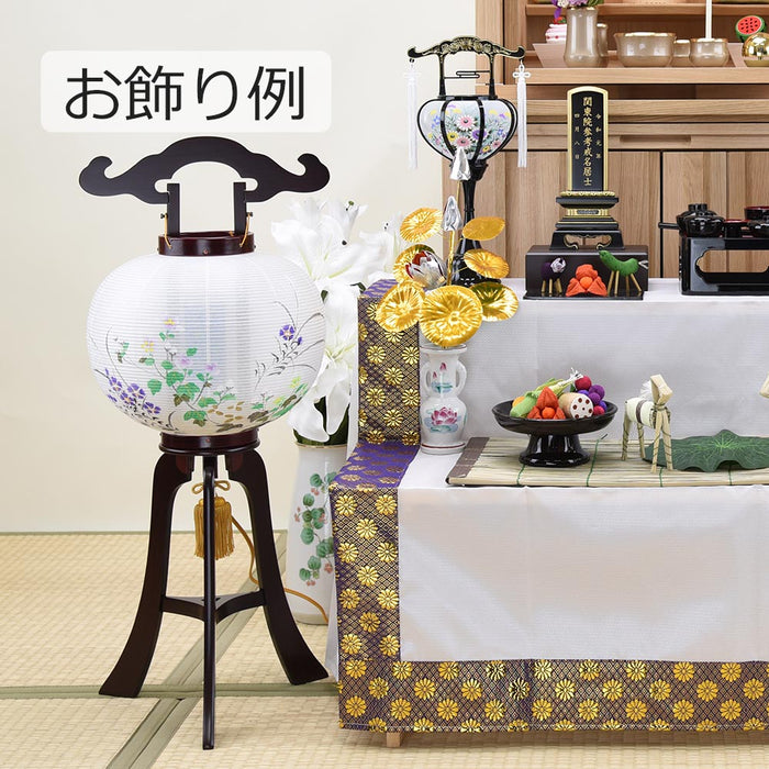 盆提灯 回転 芙蓉 9寸 紫檀調 特徴 5