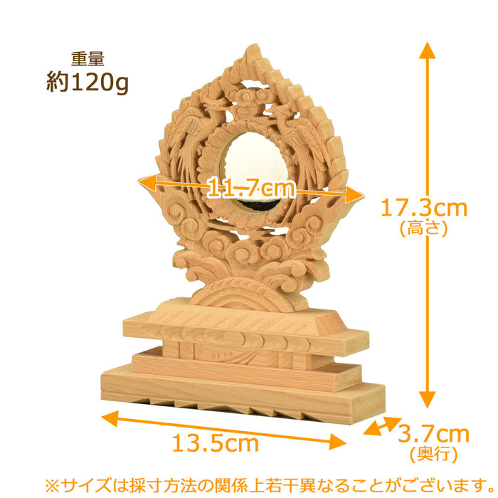 神棚 神具 御神鏡 新式 鳳凰 1.5寸 特徴 2