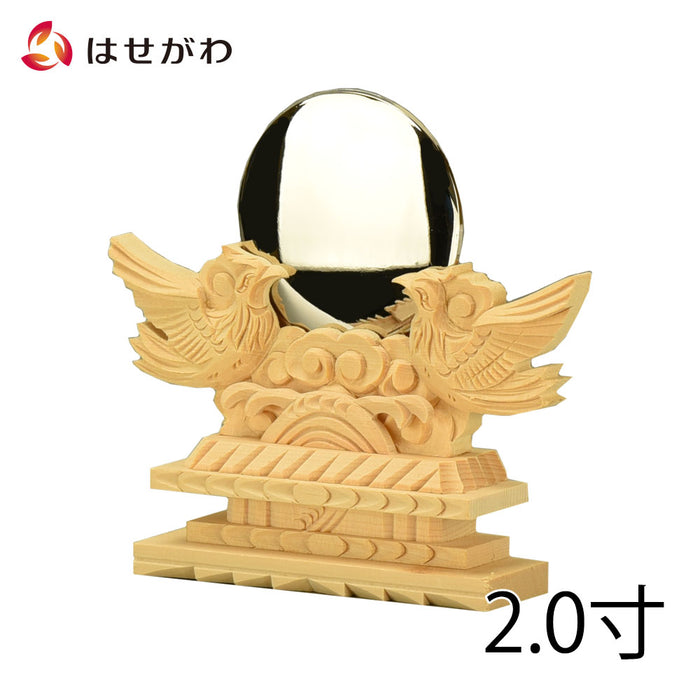 神棚 神具 御神鏡 鳳凰彫 2.0寸 特徴 1