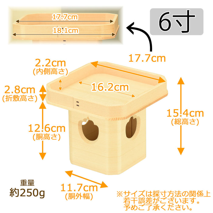 神棚 神具 三宝 外材柾目 6.0寸 特徴 2