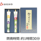 ローソク・キャンドル 糠絵ろうそく 3匁 白2入 菊 秋桜 特徴 1