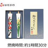 ローソク・キャンドル 糠絵ろうそく 3匁 白2入 寒椿 水仙 特徴 1