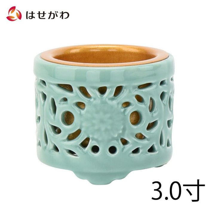 仏具 土香炉 透し落し付 3.0寸 特徴 1
