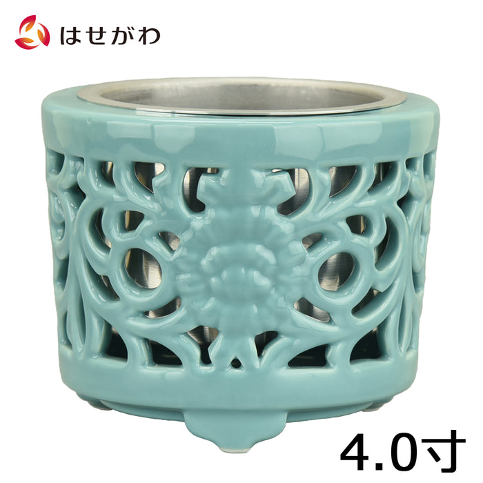 仏具 土香炉 透し落し付 4.0寸 特徴 1