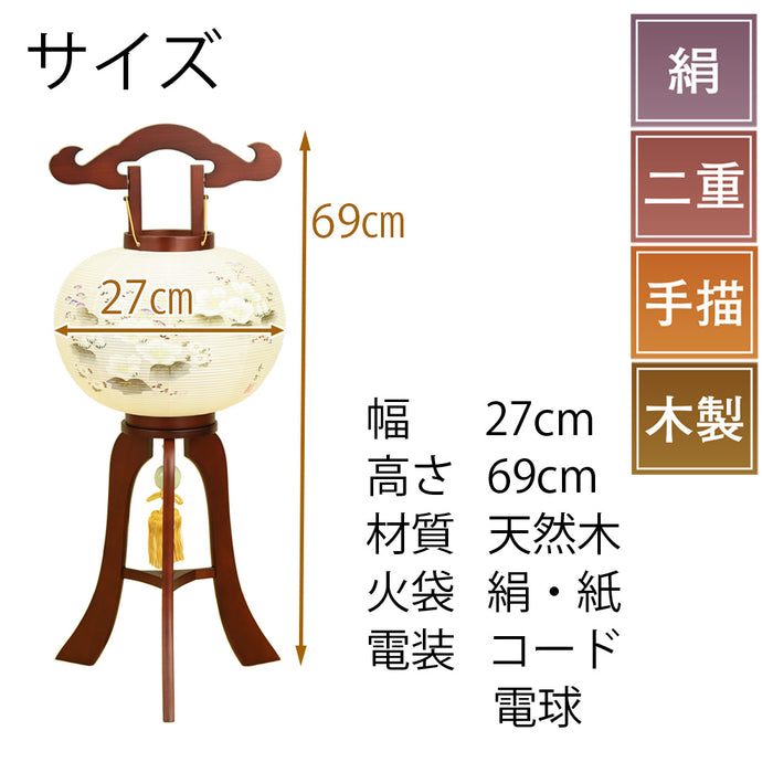 盆提灯 行灯 二重 柏栗 9号 特徴 2