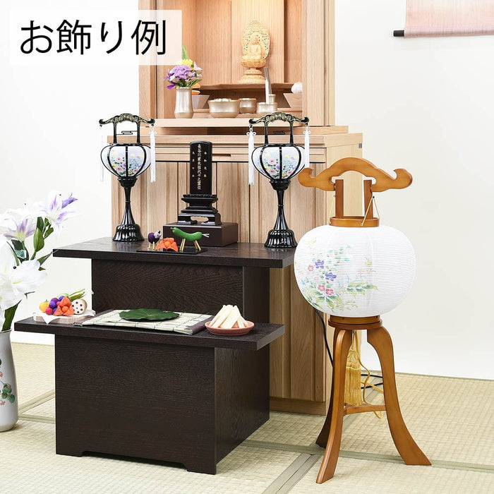 盆提灯 姫行灯 9号 桔梗 撫子 秋桜 2個セット 特徴 2