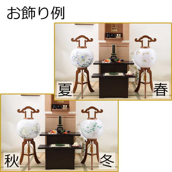 盆提灯 行灯 二重 四季花 11号 特徴 4