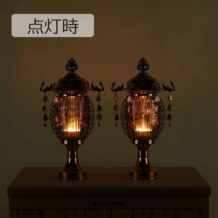 盆提灯 霊前灯 菊華灯 ブロンズ 10号 対 特徴 3