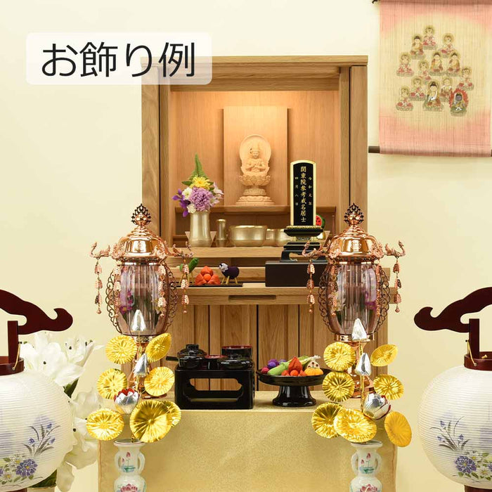 盆提灯 霊前灯 菊華灯 ブロンズ 10号 対 特徴 6