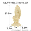 仏像 本尊 座釈迦 ツゲ 八角 金粉紋様 2.0寸 特徴 2