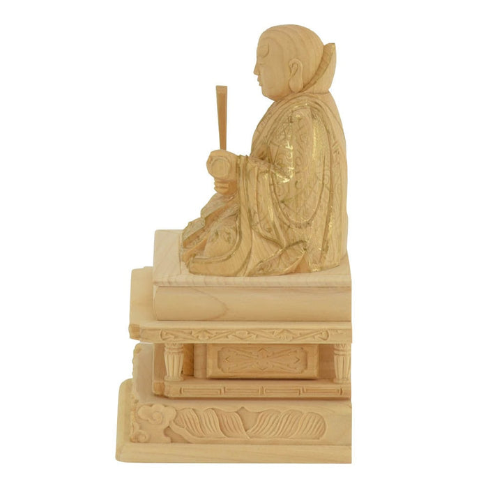 仏像 本尊 日蓮 カヤ 金粉紋様 2.5寸 特徴 3