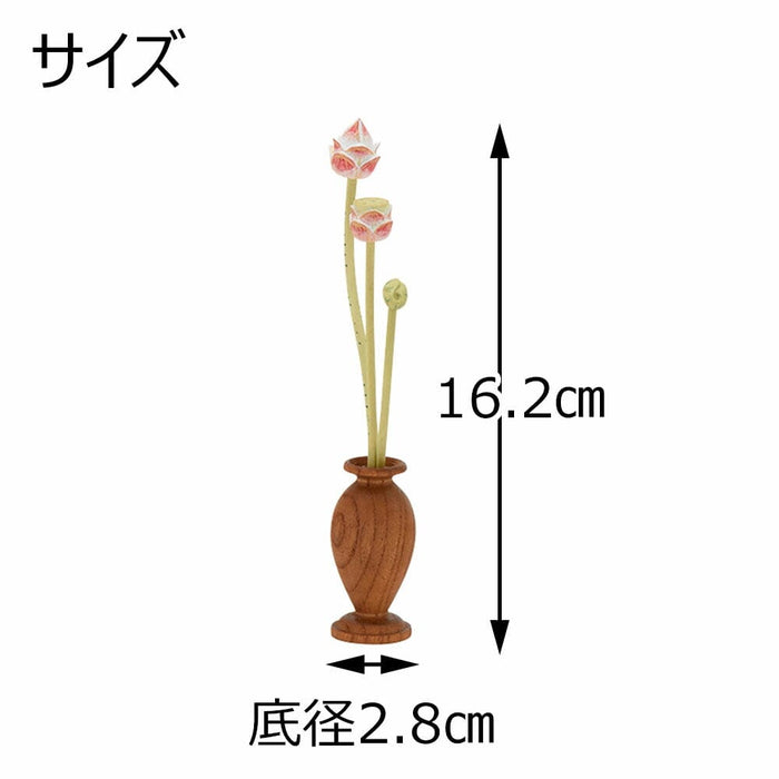 仏具 小常花 木製彩色 3本立 木製華瓶付 特徴 2
