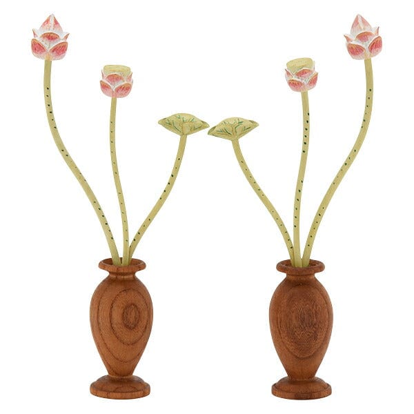 仏具 小常花 木製彩色 3本立 木製華瓶付 特徴 3