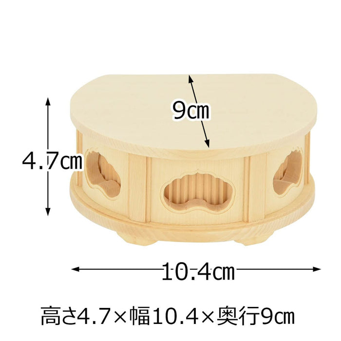 仏像・本尊 箱台 丸型 白木 透し入 小 特徴 2