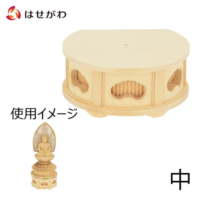 仏像・本尊 箱台 丸型 白木 透し入 中 特徴 1