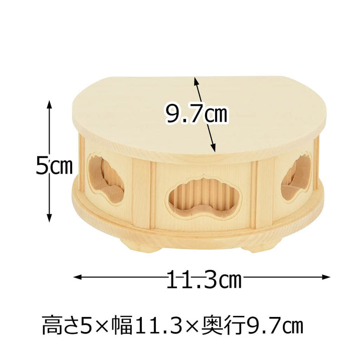 仏像・本尊 箱台 丸型 白木 透し入 中 特徴 2