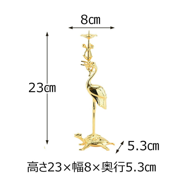 仏具 二具足 利久型鶴付 本金メッキ 3.0寸 特徴 3
