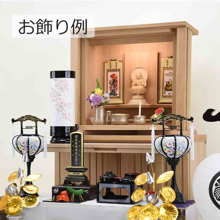盆提灯 新型 長良の小路 桜 黒塗 特徴 5