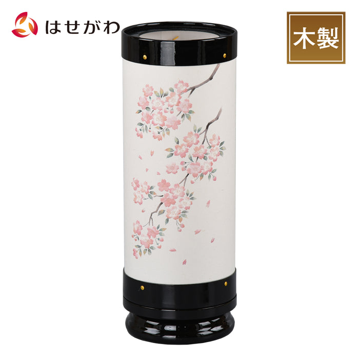 盆提灯 新型 長良の里 桜 黒塗 特徴 1