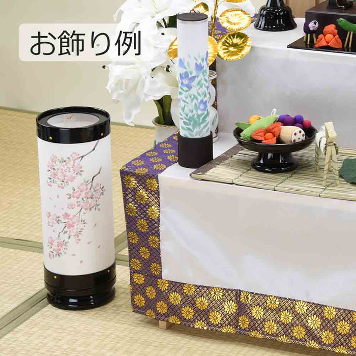 盆提灯 新型 長良の里 桜 黒塗 特徴 5