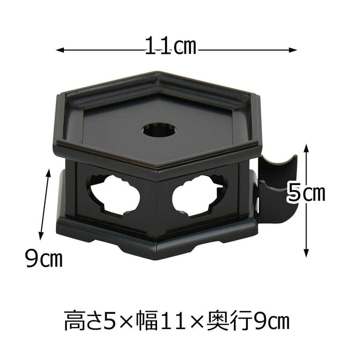 仏具 まごころリンセット 3.0寸 リン台六角黒檀色 特徴 4