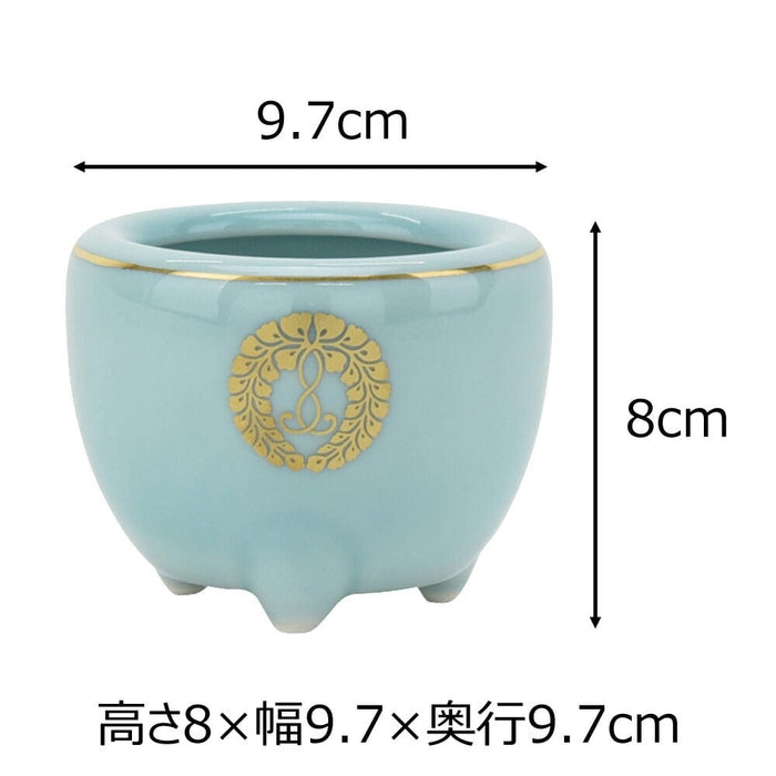 仏具 香炉 青磁 西用(盛紋入) 3.0寸 特徴 2