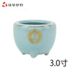 仏具 香炉 青磁 西用(盛紋入) 3.0寸 特徴 1