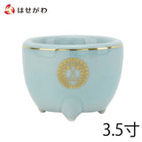 仏具 香炉 青磁 西用(盛紋入) 3.5寸 特徴 1