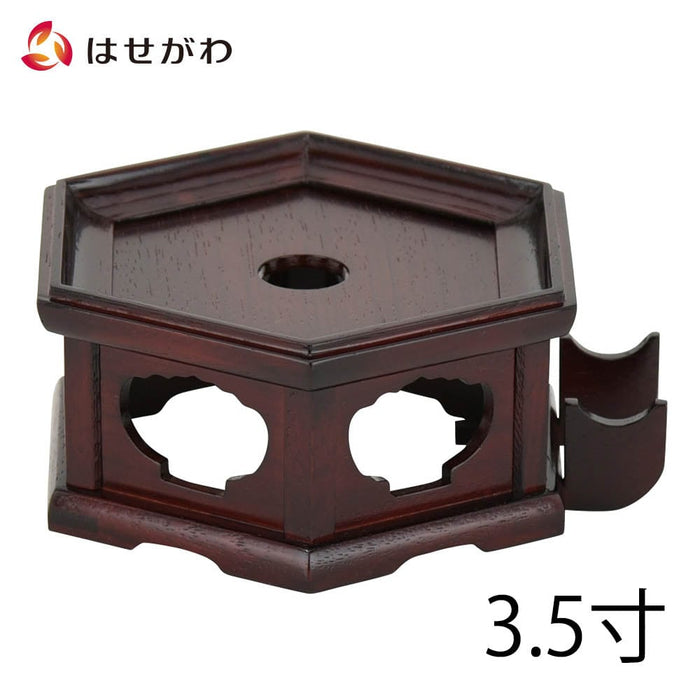 仏具 リン台 花梨 雄美 六角置台付3.5 特徴 1
