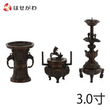 仏具 三具足 木瓜菖蒲 長健院 3.0寸 特徴 1