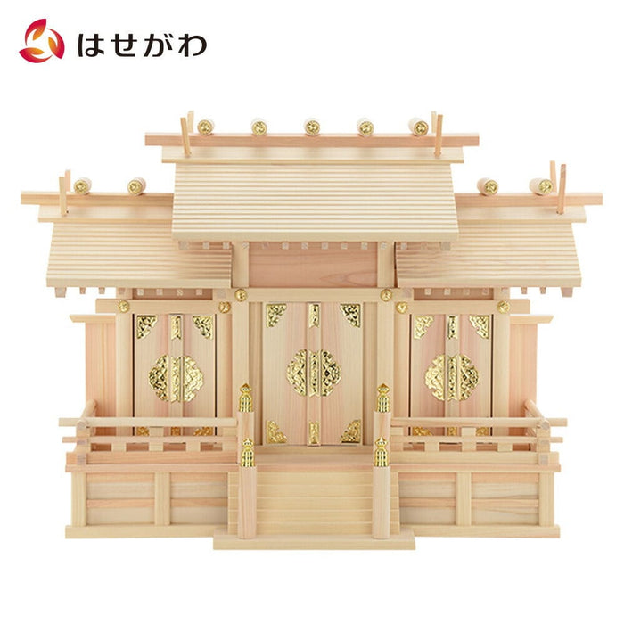 神棚・神具 神殿 屋根違い 三社(別寸)小 桧 特徴 1