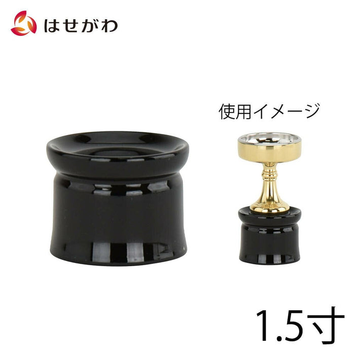 仏具 仏飯器台 木質 溜 丸型 1.5寸 特徴 1