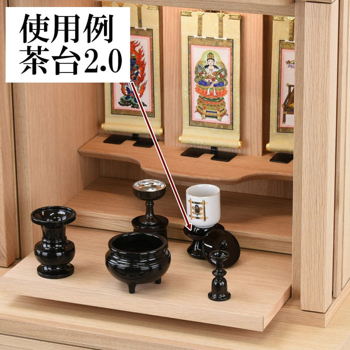 仏具 茶台 木質 溜 2.0寸 特徴 5