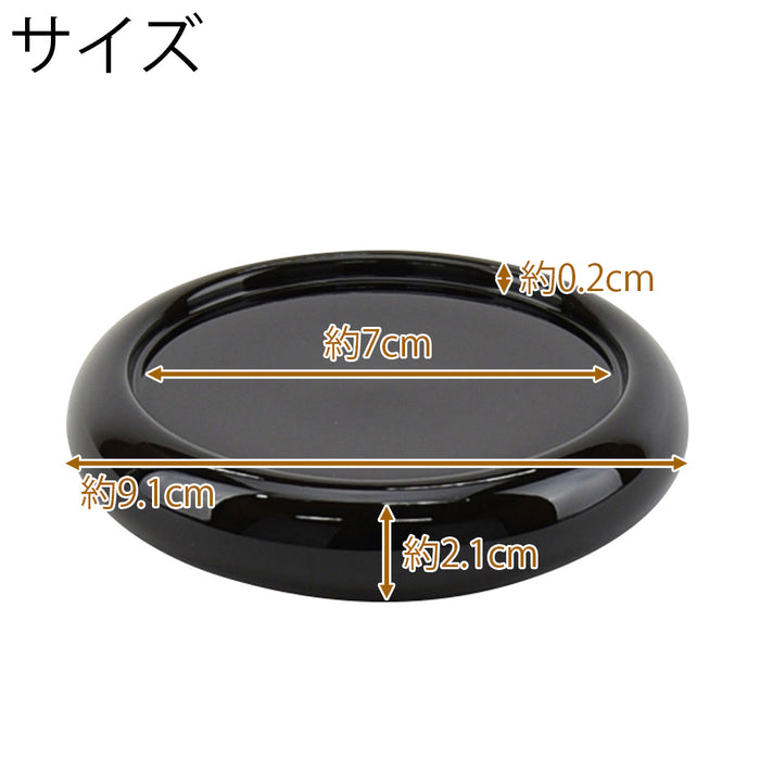 仏具 香炉台 木質 溜 丸型 3.0寸 特徴 2