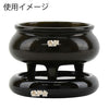 仏具 香炉台 木質 溜 丸型 3.0寸 特徴 3