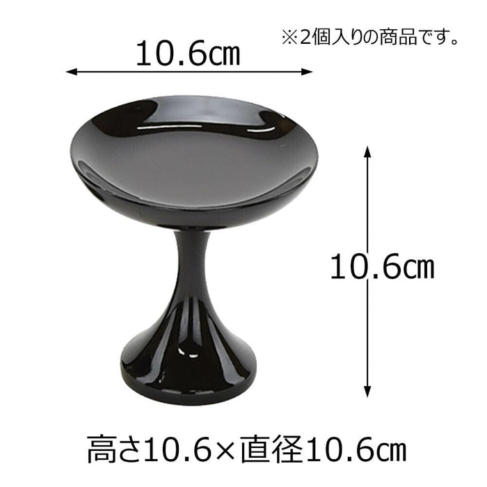 仏具 高杯 木質 溜 寛通型 3.5寸 特徴 2
