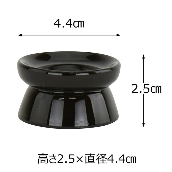 仏具 仏飯器台 木質 溜 丸型 背短 1.5寸 特徴 2