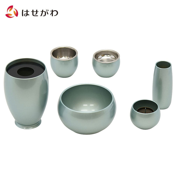 仏具 六具足 彩り 丸型 翡翠色 特徴 1