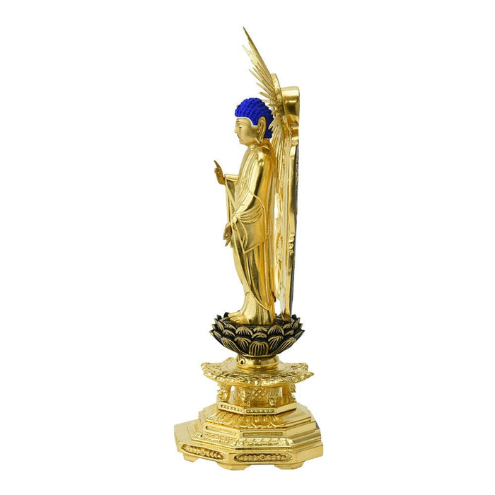 仏像 本尊 西 木製 肌粉 八角 3.5寸 特徴 3