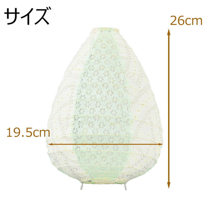 盆提灯 和紙ボールランプ用シェード ドロップ 万年草 緑 特徴 2