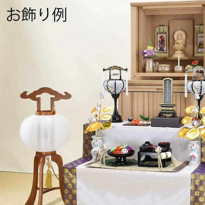 盆提灯 姫行灯 ケヤキ調 無地 特徴 4