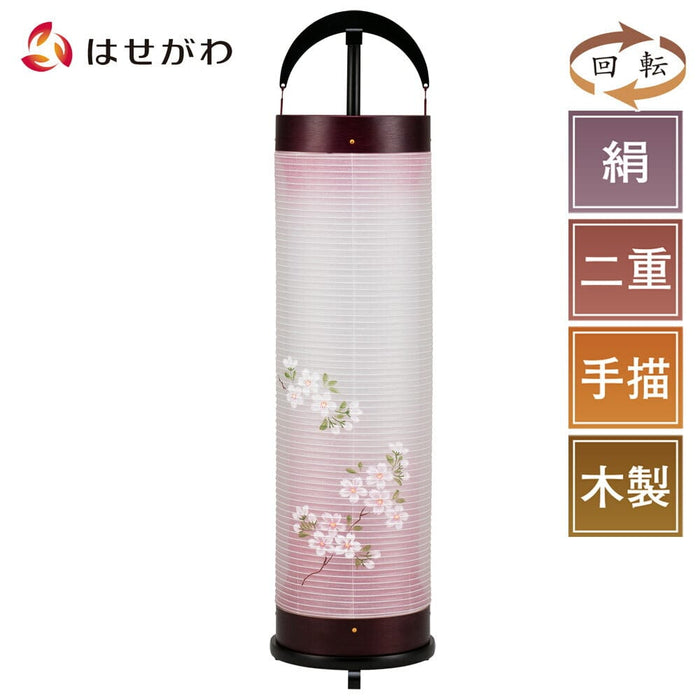 盆提灯 新型 立花6号 桜 絹二重 特徴 1