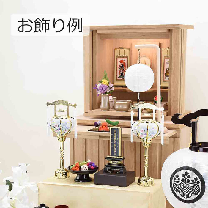盆提灯 霊前灯 張 1号 ゴールド 対 特徴 6