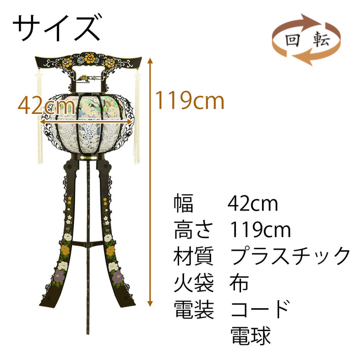 盆提灯 霊前灯 鳳 105号 黒 特徴 2
