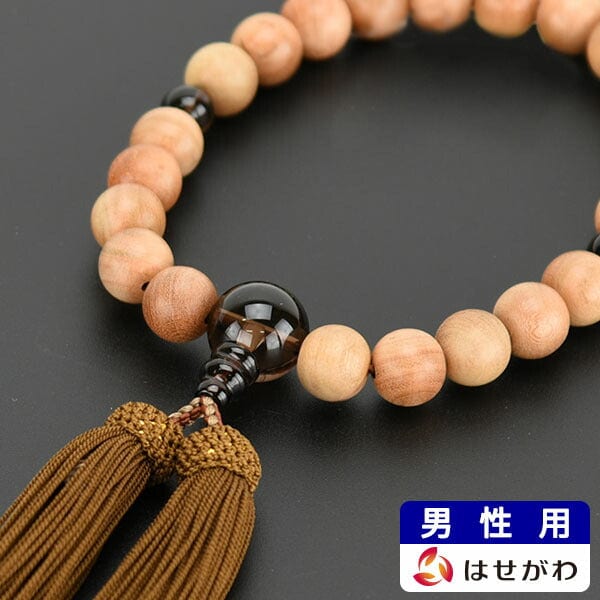 数珠 数珠 桜 茶水晶仕立 正絹頭付房 22玉 特徴 1