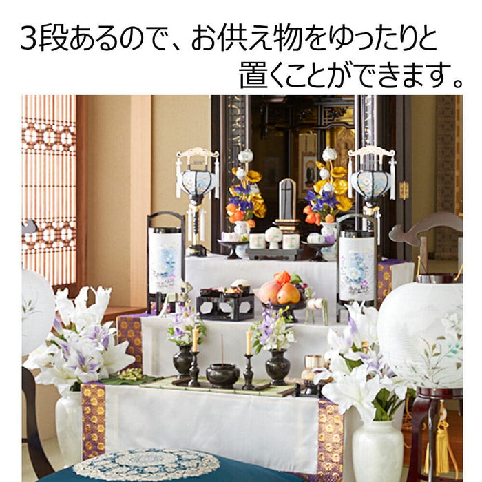 盆用品 盆棚 3段 83cm (白どんす付き) 特徴 3